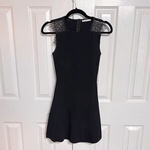 2 for $20✨Zara Black Mini Dress with Lace Shoulders | Size Small